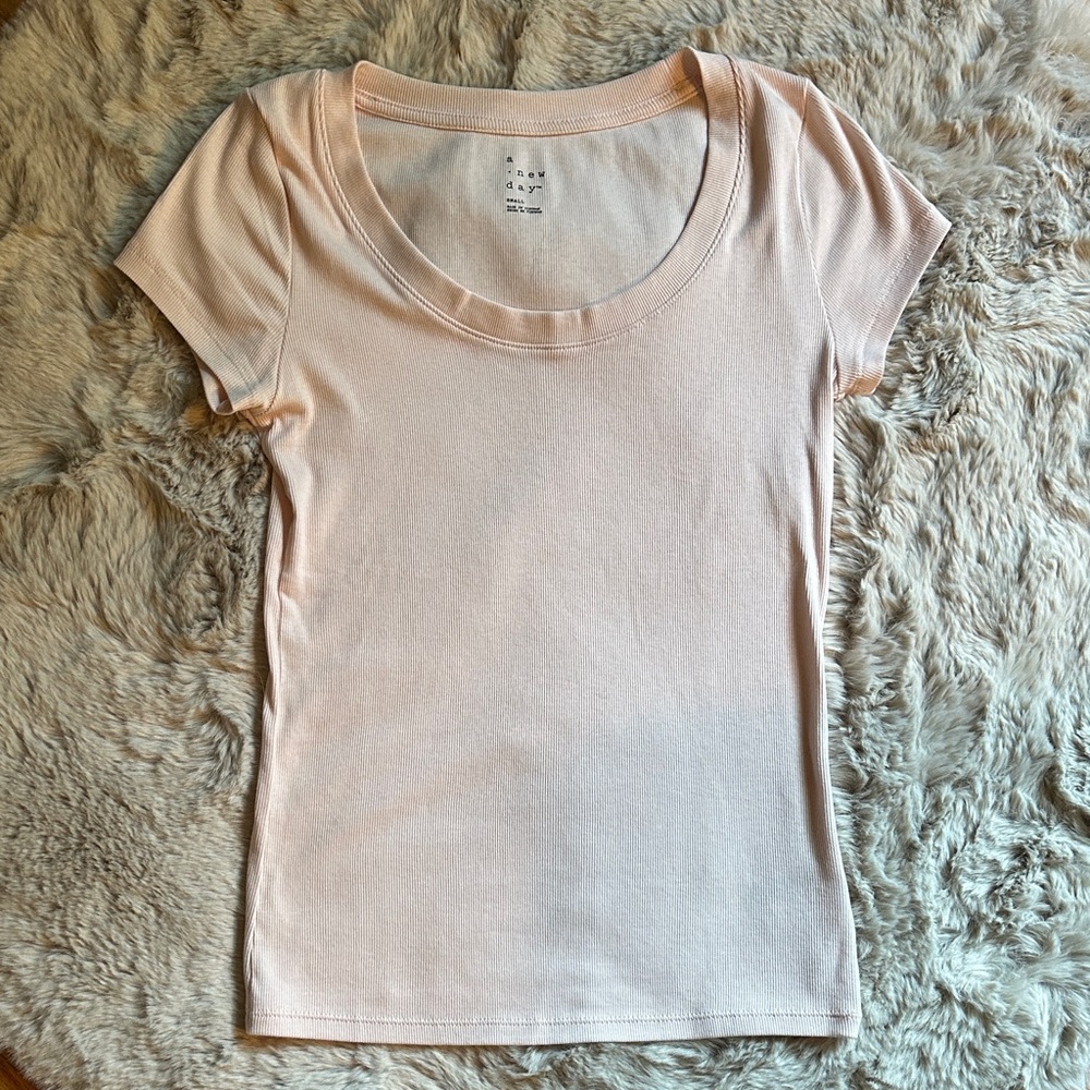 A New Day Light Pink Short Sleeve Tee